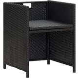  Vrtni stoli 4 kosi poli ratan črne barve, (20660633) | Shoptok.si