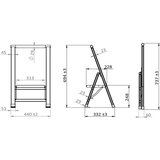 Wenko Metalna ljestve 74 cm Alu-Design – | shoptok.hr
