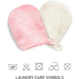 BrushArt Home Salon Make-up remover gloves rukavice za skidanje šminke PINK, CREAM 2 kom | shoptok.hr
