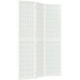  Zložljiv 3-delni paravan japonski stil 120x170 cm bele barve | Shoptok.si