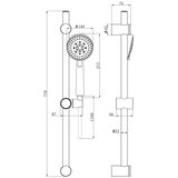 STIL set za tuš ručica tuša s držačem za crijevo i tuš crijevom 150 cm | shoptok.hr