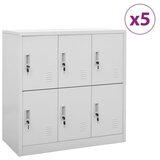  Ormarići s ključem 5 kom svjetlosivi 90 x 45 x 92 5 cm čelični | shoptok.hr