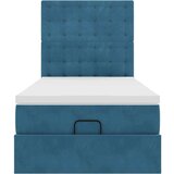 vidaXL Okvir kreveta s madracima tamnoplavi 100x200cm baršunasti | shoptok.hr
