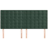  Uzglavlje 4 kom tamnozeleni 90x5x78/88 cm baršunasta | shoptok.hr