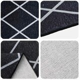  Tepih ORIZ Crni dijamantni uzorak 240 x 340 cm 100% poliester - Crni dijamantni uzorak 240 x 340 cm | shoptok.hr