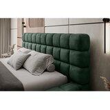 ELTAP Temno zelena oblazinjena zakonska postelja s prostorom za shranjevanje z letvenim dnom 180x200 cm Dizzle – | Shoptok.si