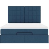  Otomanski krevet s madracem plavi 140x190cm od tkanine | shoptok.hr