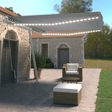 vidaXL tenda na ručno uvlačenje s LED svjetlom 400x350 cm plavo-bijela cijene