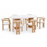 Hanah home Set Trpezarijski sto i 6 stolica Bohemian Round Scandinavian 7 Cene