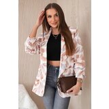 Fasardi Beige women's blazer with floral motif | shoptok.hr
