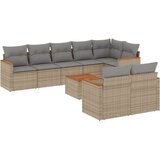 vidaXL 9-dijelni set vrtnih sofa s jastucima bež od poliratana | shoptok.hr