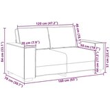  Dvodijelni set sofa s jastucima žuti baršun - Žuta 1 160 cm | shoptok.hr
