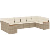  The Living Store Vrtna sedežna garnitura 10-delna z blazinami bež poli ratan - Vrtna Sedežna Garniture, (21455064) | Shoptok.si
