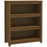 Maison Chic Knjižna omara - Knjižni regal medeno rjava 80x35x97 cm trdna borovina, (21725695) | Shoptok.si