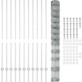 vidaXL Ograje za stebre 22 kos U-kanal 140 cm pocinkano jeklo | Shoptok.si
