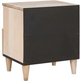 vidaXL Noćni ormarić s ladicama Bež 40 x 33 x 46 cm masivno drvo manga | shoptok.hr