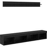  Set omare za televizijo na steni 5 pcs Črna Orehovina Konstruiran les, (5000132402) | Shoptok.si