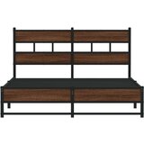 vidaXL Metalni okvir kreveta bez madraca smeđa boja hrasta 140x190 cm | shoptok.hr