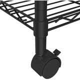 vidaXL 4-nadstropni regal s kolesi 90x35x142 cm črn 200 kg | Shoptok.si
