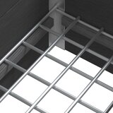  Vrtna visoka greda Siva 100 x 30 x 22 cm WPC in aluminij, (5000287741) | Shoptok.si