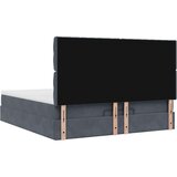  Okvir kreveta s madracima tamnosivi 180x200cm baršunasti | shoptok.hr