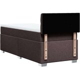 vidaXL Box spring postelja z vzmetnico temno rjava 100x200 cm blago | Shoptok.si