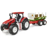 Bruder ROADMAX Traktor mit Rückeanhäner und 3 Baumstämmen - 1 k.