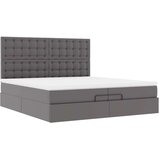vidaXL otomanski okvir kreveta s madracima sivi 200x200cm umjetna koža | shoptok.hr