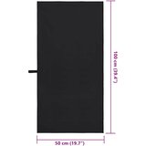  Sportski Ručnici 2 pcs Crna 100 x 50 cm Poliester i poliamid | shoptok.hr