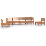  Vrtna sedežna garnitura 6-delna medeno rjava trdna borovina, (20676840) | Shoptok.si