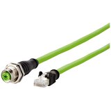 Metz Connect 142M4D25100 M12 omrežni kabel CAT5e S/UTP 10 m zelena PUR plašč, kislinsko odporen, odporen na ozon, UV odporen, primeren za verigo za sp, (20532959) Cene