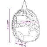  Viseća jaja stolica Antracit 91,5 x 54,5 x 107 cm poliratan | shoptok.hr