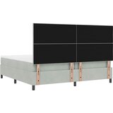  s opruga kutije Svijetlo siva 200 x 200 cm Baršun | shoptok.hr