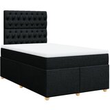 vidaXL Krevet box spring s madracem crni 120 x 190 cm od tkanine Cijene