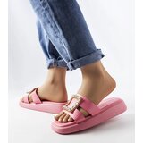 Gemre Pink Fusberta flip-flops with rhinestones | Shoptok.si