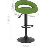 vidaXL Barski stolčki 2 kosa svetlo zelen žamet | Shoptok.si