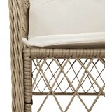 vidaXL Vrtne stolice s jastucima 2 kom bež od poliratana | shoptok.hr