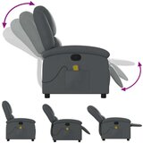  Masažni naslanjač sivo umetno usnje | Shoptok.si