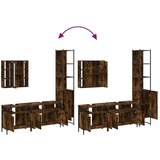  4-dijelni set kupaonskih ormarića boja dimljenog hrasta drveni | shoptok.hr
