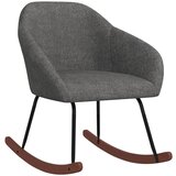 vidaXL Gugalni stol temno sivo blago | Shoptok.si