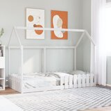 Okvir dječjeg kreveta s kućicom bijeli 90 x 200 cm od borovine | shoptok.hr