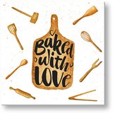  Slike na platnu sa tekstom Baked with love (moderne slike sa) | shoptok.hr