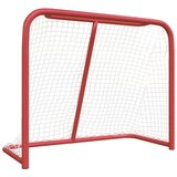 vidaXL Gol za hokej rdeč in bel 183x71x122 cm poliester, (20971340) Cene