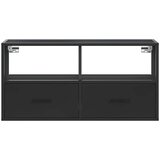 TV ormarić crni 80x31x39,5 cm Konstruirano drvo i metal | Eponuda.com