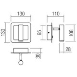  Redo 01-3092 - LED zidno spot svetlo CLOSER LED/6W/230V crno | Eponuda.com