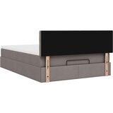  Otomanska postelja z vzmetnico & LEDs taupe 140x190 cm blago, (22053981) | Shoptok.si