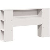 vidaXL Knjižna postelja brez ležišča bela 140x190 cm trdna borovina | Shoptok.si
