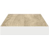  Plutajuća zidna polica boja hrasta i bijela 90x23,5x3,8 cm MDF | shoptok.hr