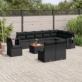  11-dijelni set vrtnih sofa od poliratana s jastucima crni | shoptok.hr