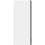 vidaXL Viseča omarica s polico Riga Črni hrast in bela 40 x 31 x 80 cm | Shoptok.si